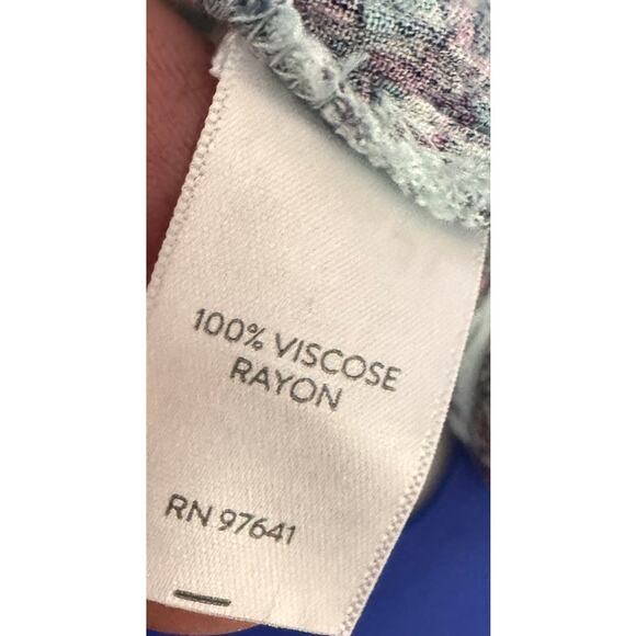 J. Jill Large Petite Made in India 3/4 Sleeve Blue Boho Top - Picture 5 of 9